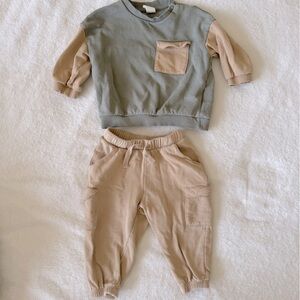 H&M baby sweatpants set • 12mo